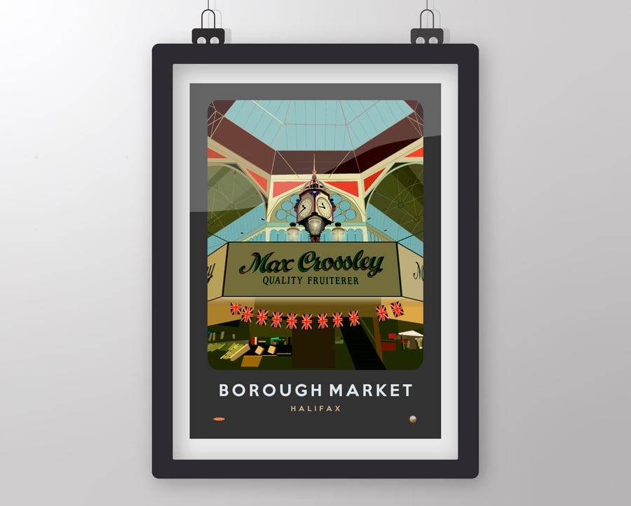 Halifax Borough Market, Art Print by Tiv