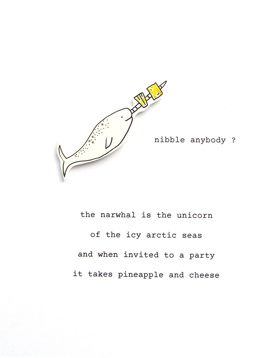 birthday card - narwhal's nibbles