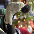 Green Harris Tweed Golf Club Covers (with removable Pom Pom)