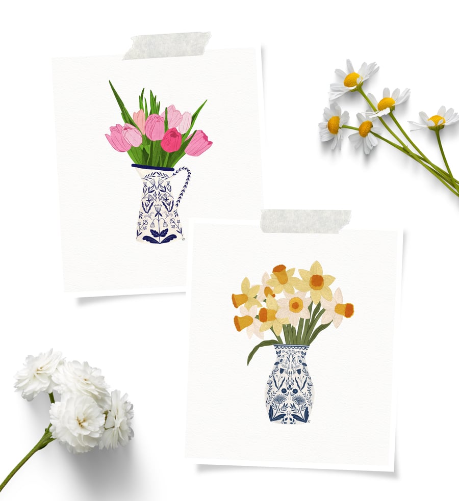 Tulips and Daffodils Bundle Art Print