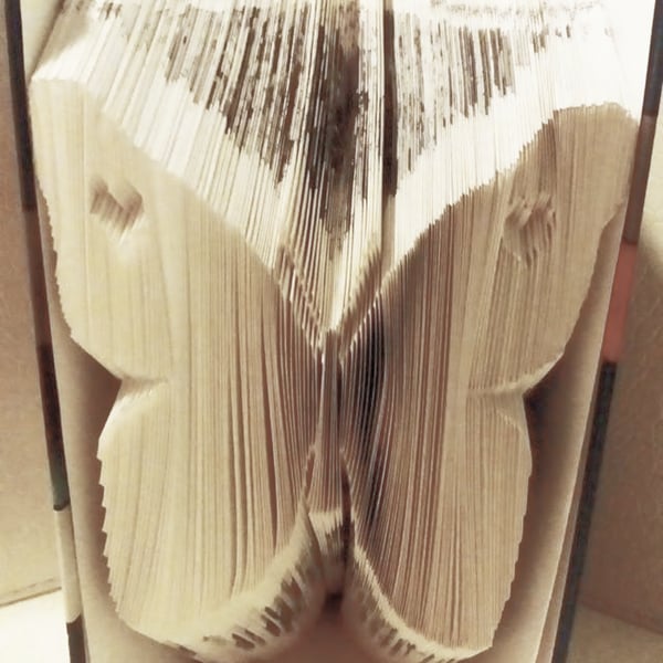 Butterfly with Hearts MMF Book Folding Pattern - EMAILED PDF PATTERN