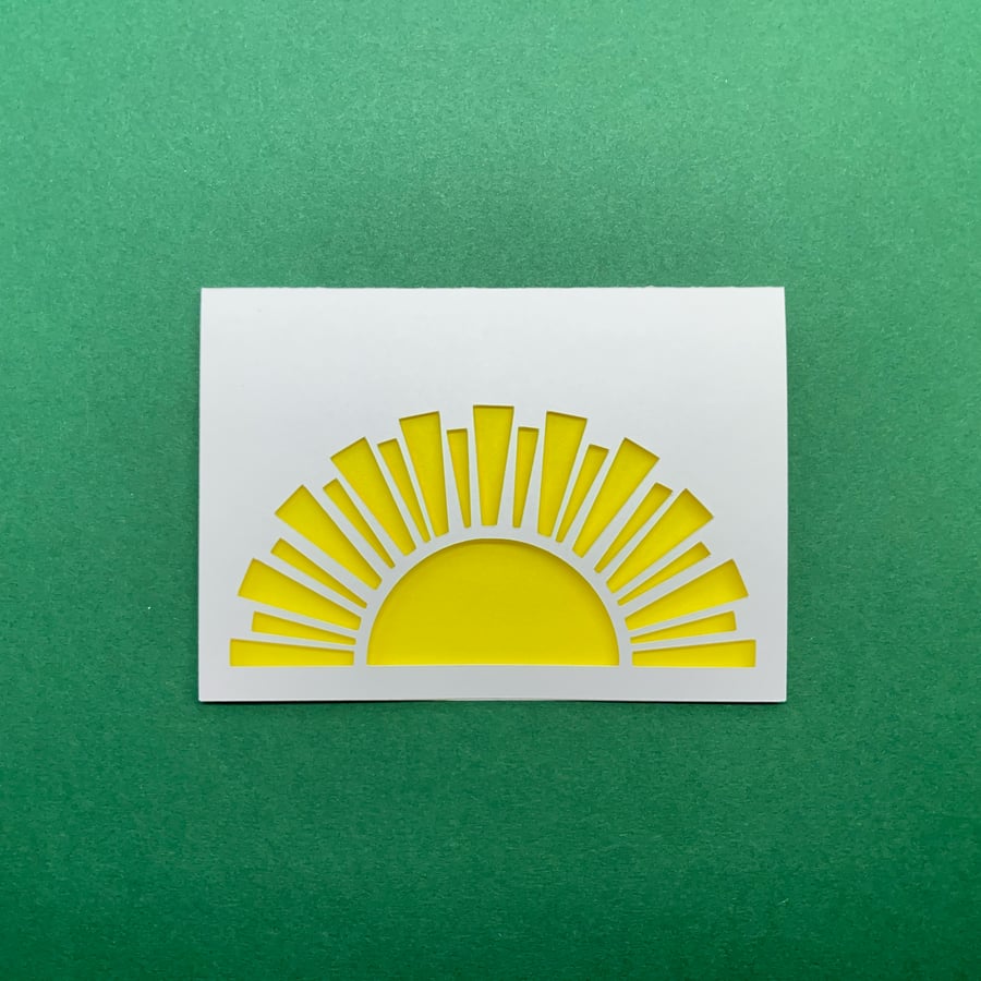 Friendship Card, Sunshine Cutout