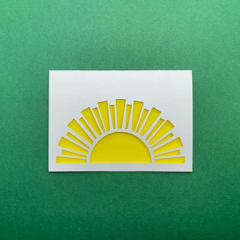 Friendship Card, Sunshine Cutout