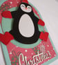 Jumping Penguin Christmas Card  - Image 5