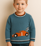 Knitting Pattern for a Racing Car Sweater.  Digital Pattern - Image 1