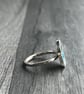 Enamel Ring,  enamel ring, blue enamel ring, pebble ring, cloud ring, nature - Image 8