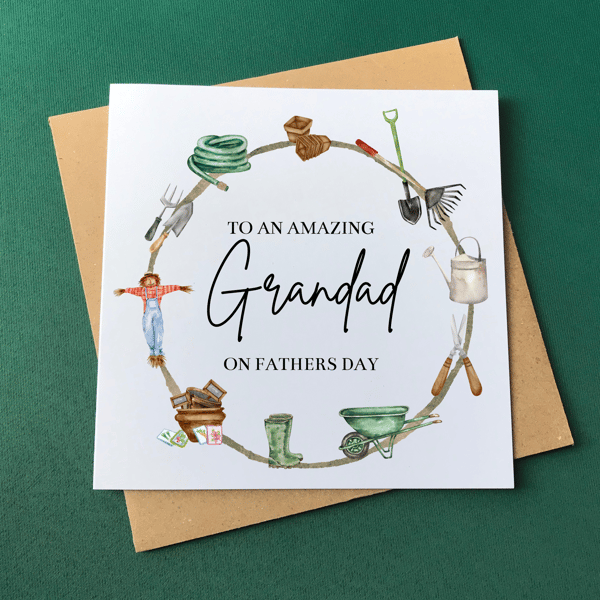 Gardening Grandad Father's Day Card, Father's Day Card