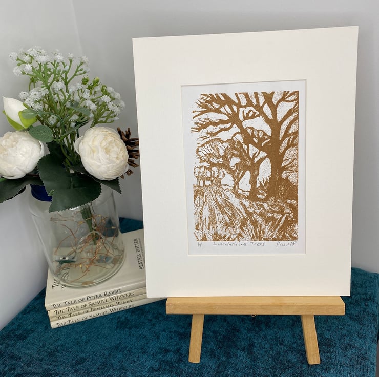 Lincolnshire Trees screen print artist proof, Folksy