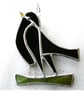 Blackbird Suncatcher Stained Glass British Bird Handmade 