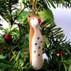 Red nosed Reindeer Christmas decoration - woodland themed Christmas