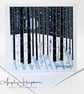 Silent Starry Night Hand Made Square Card - Image 1