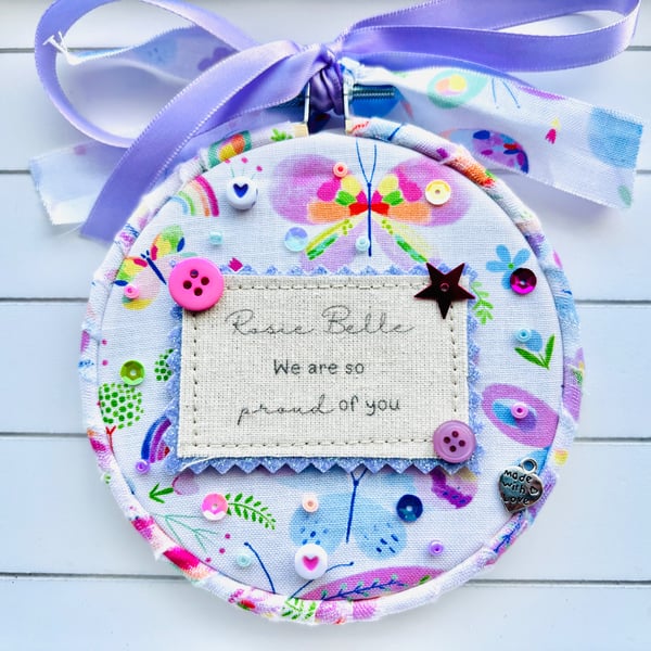 Personalised Year 6 Leavers Keepsake Hoop, Handmade End of Primary School, 