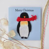 Penguin handmade Christmas card