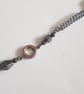 Hematite Circles Necklace and Earrings Set With Gunmetal Wirework - Image 5