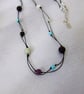 Mixed Gemstone Necklace or Wrap Bracelet on Waxed Cord - Image 6