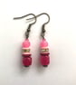 Cerise Pink drop dangle earrings - Image 2