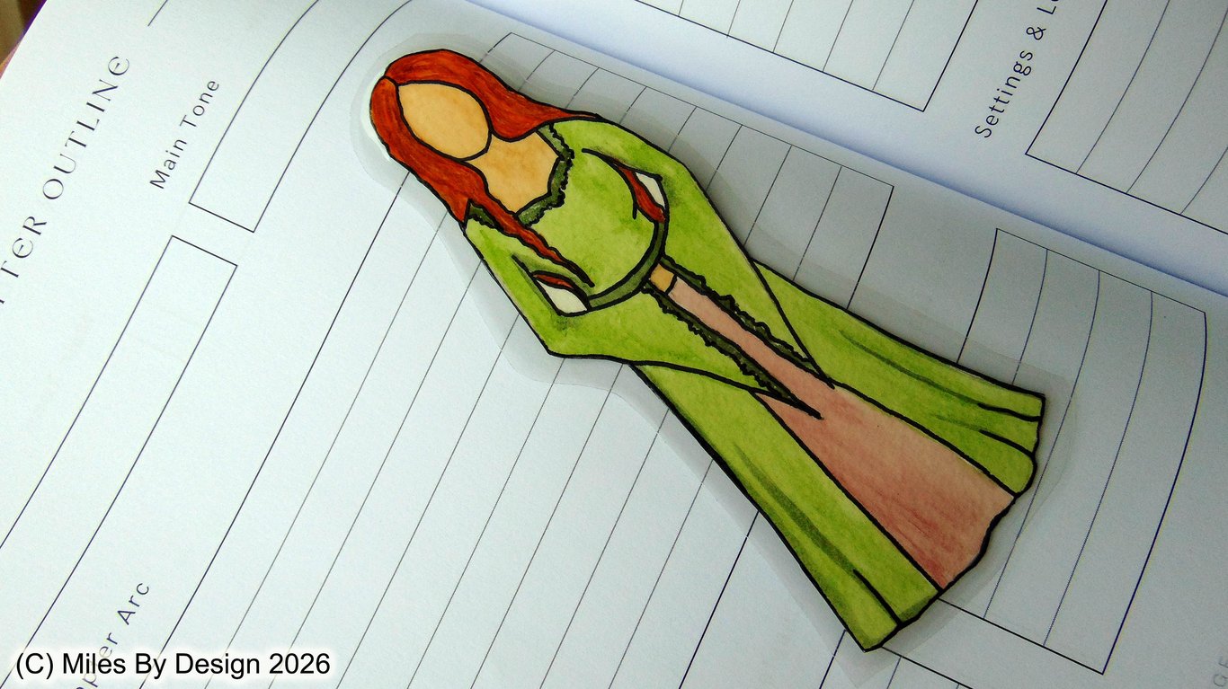 Handpainted Princess Laminated Bookmark