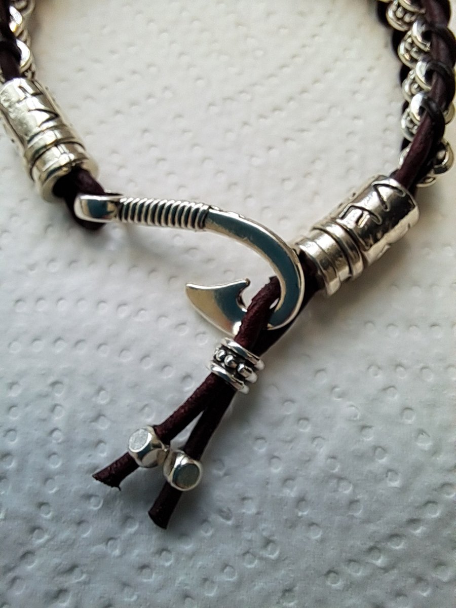 Leather Spacer Bracelet 