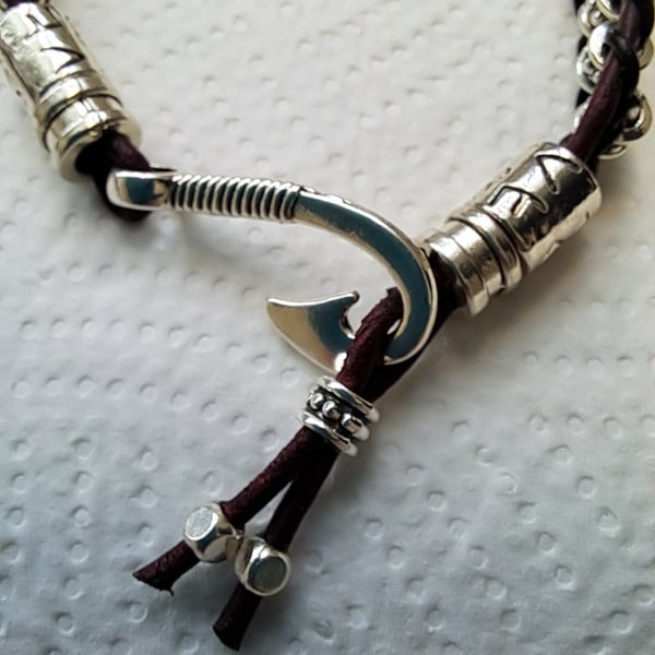 Leather Spacer Bracelet 