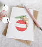 Christmas Bauble Mouse Card - Personalised  - Image 1