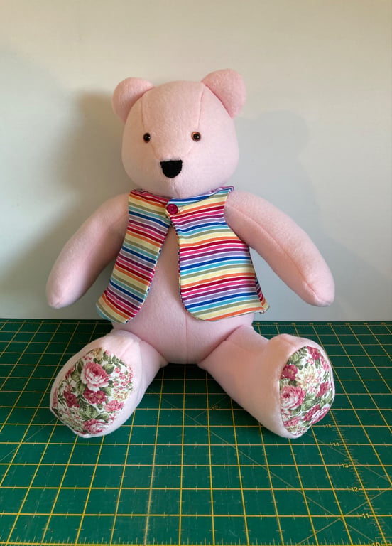 Soft and cuddly pink teddy bear. Ideal gift sure to be loved by young and old.