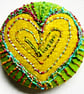 Buttons 1 inch button Hand Dyed Silks and Cottons Free Machine Embroidery Button
