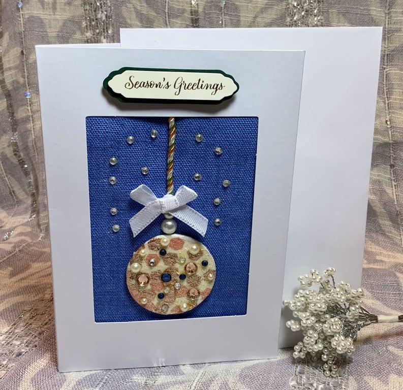 Sparkle Bauble Christmas Card.