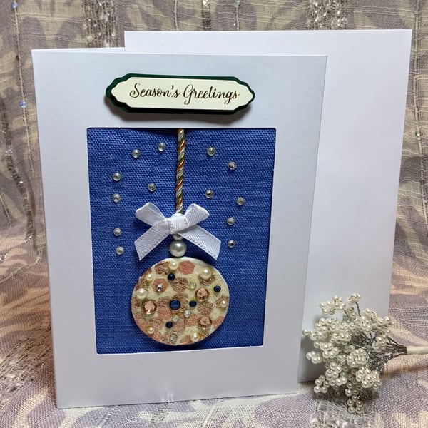 Sparkle Bauble Christmas Card.