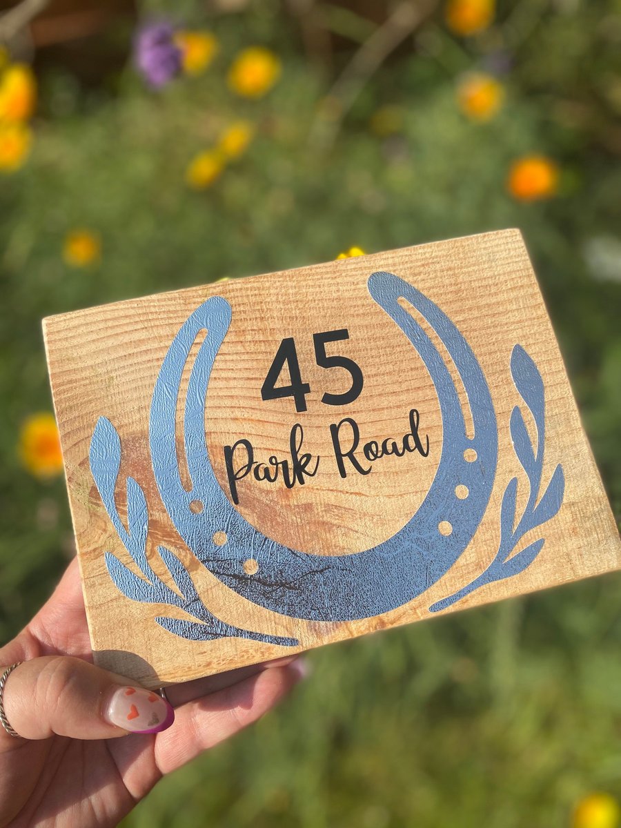 Personalised House Sign - Rustic Wooden Number