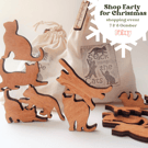 Stack the Cats! Miniature set of wooden cats - Cotton Bag