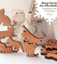 Stack the Cats! Miniature set of wooden cats - Cotton Bag