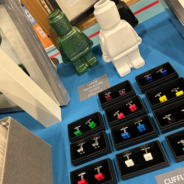 LEGO BRICK STYLE CUFFLINKS - Various colours