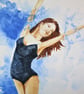 Ballerina dancing girl. Original Watercolour Painting. - Image 2