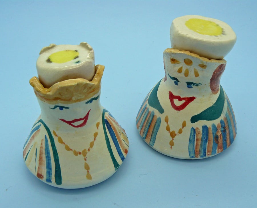 Two jolly Princess egg cups.