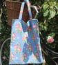 Floral shopper made from Laura Ashley blue 'Garden Posy' fabric