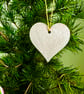 Set of six wooden hand painted Christmas tree rainbow hearts - Image 7
