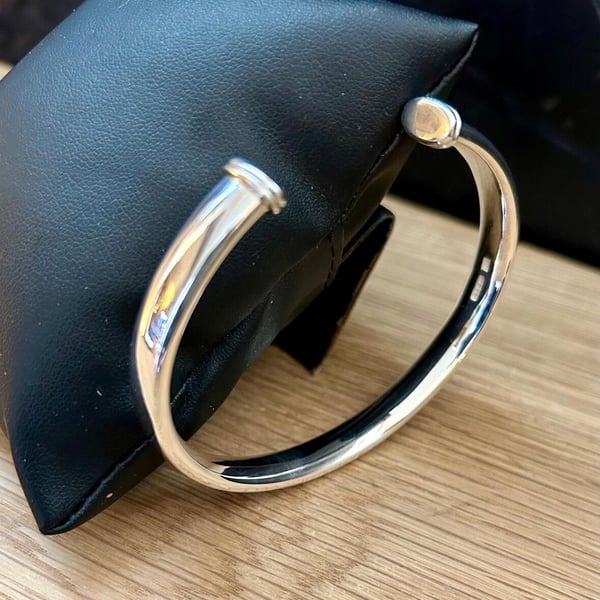 "Reflections" - Heavy Sterling Silver Cuff - 60g - Made to any size 8mm x 4mm