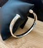 "Reflections" - Heavy Sterling Silver Torc Bangle - Made to any size 8mm x 4mm