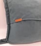 Teal envelope cushion cover, colourful circular centre.  - Image 9