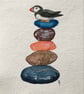 Pebble pile with puffin painting  - Image 3