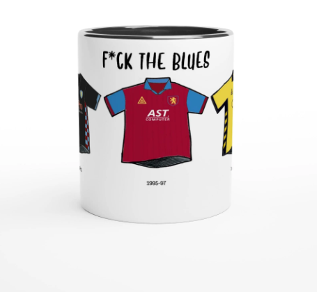 Aston Villa Mug - Football Kits Through The Ages - Funny Gift