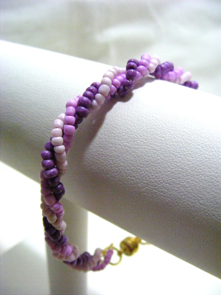 Pinks and Purples Twisted Bracelet