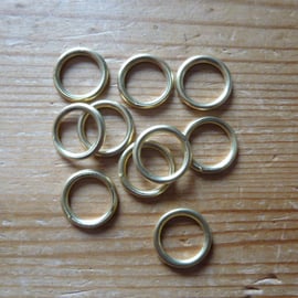 10 x 12mm Hollow Brass Rings for Traditional Dorset Button Making