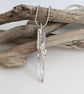Sterling Silver and Natural Pink Kunzite Pendant on 20 Inch Necklace - Image 3