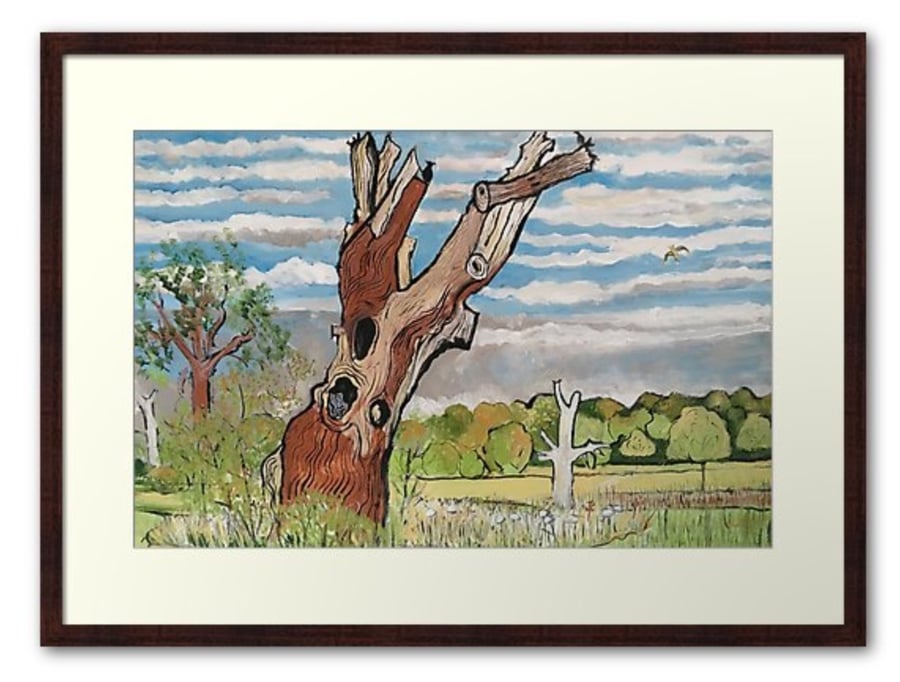 Framed Print Wall Art Taken From The Original Oil Painting ‘The Deadwood Tree’