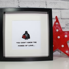 DARTH VADER - VALENTINE'S DAY SPECIAL - FRAMED LEGO STAR WARS MINIFIGURE