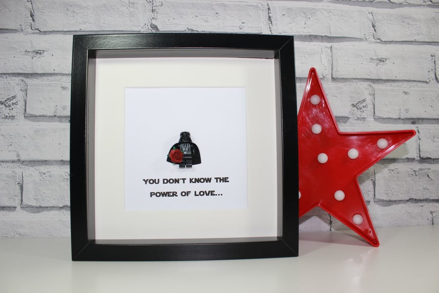 DARTH VADER - VALENTINE'S DAY SPECIAL - FRAMED LEGO STAR WARS MINIFIGURE