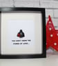 DARTH VADER - VALENTINE'S DAY SPECIAL - FRAMED LEGO STAR WARS MINIFIGURE - Image 1
