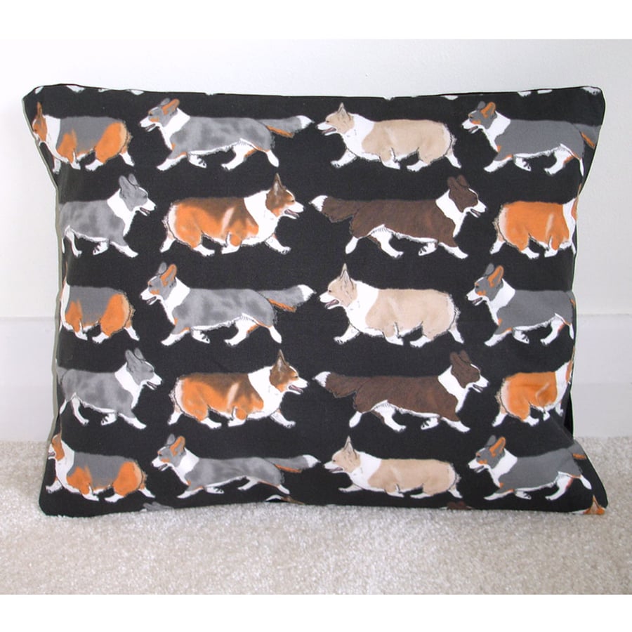 Corgi Cushion Cover Oblong Dog Rectangle Bolster Pillow Case