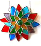  Succulent Abstract Fllower Stained Glass Suncatcher Handmade - Image 8